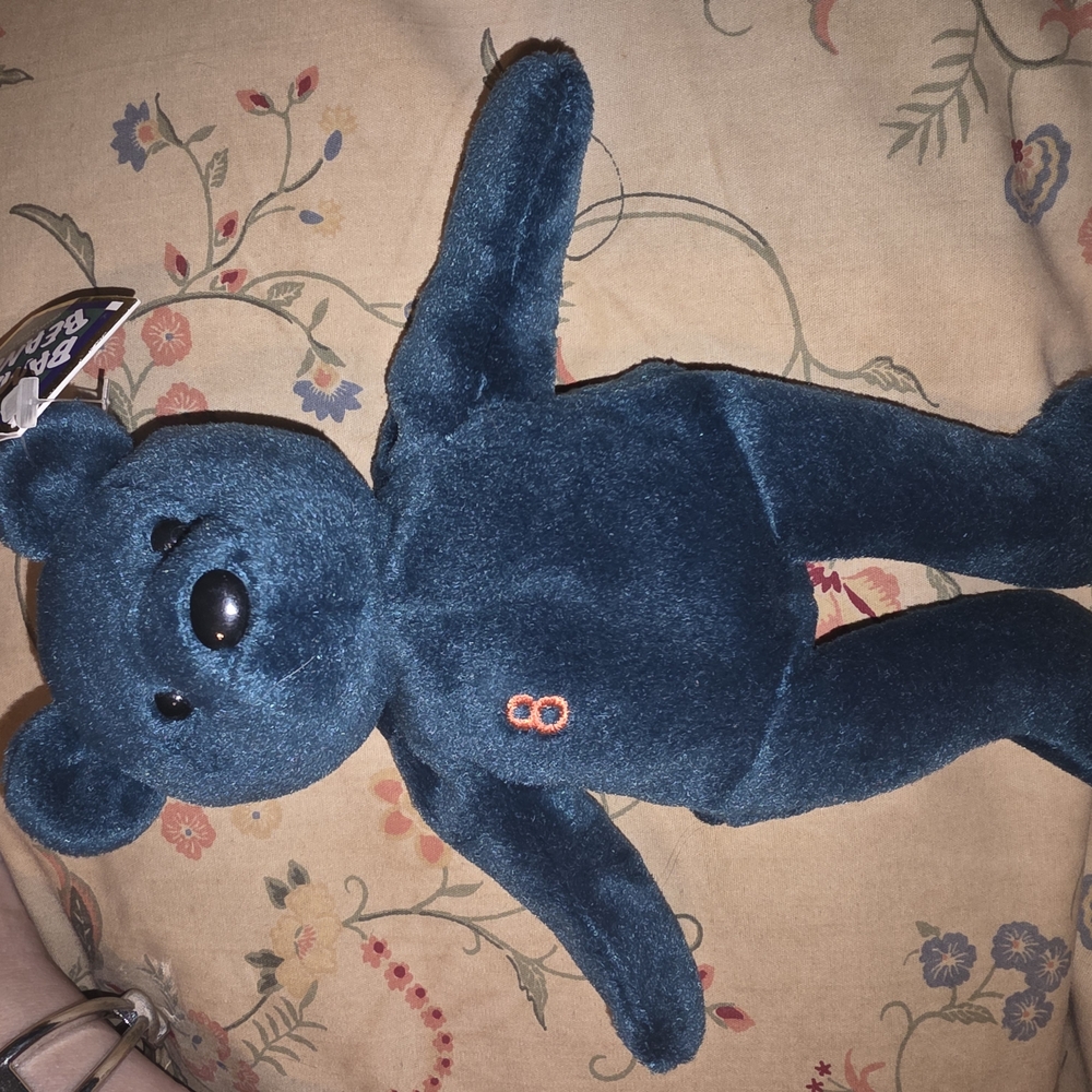 Blue Plush Bear Cal Ripken Jr #8 1998